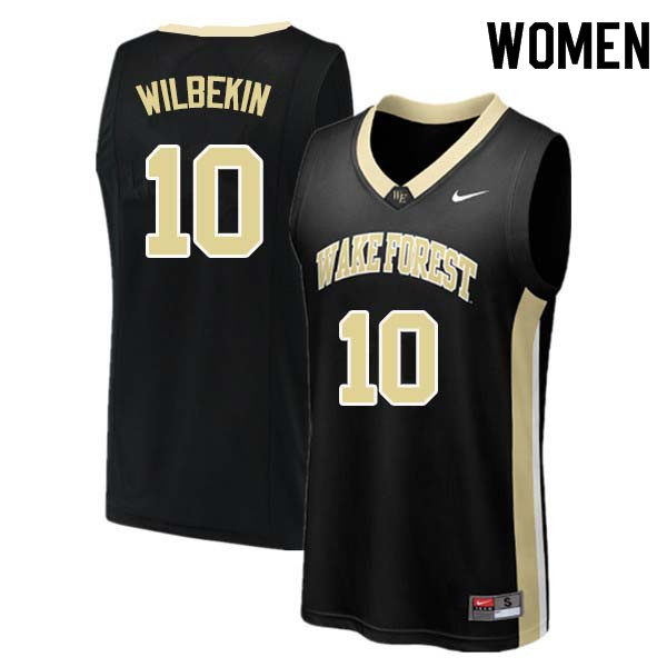 Women #10 Mitchell Wilbekin Wake Forest Demon Deacons College Basketball Jerseys Sale-Black